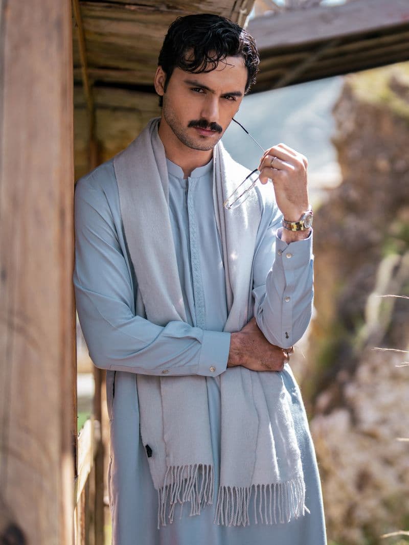 Light Blue Kameez Shalwar