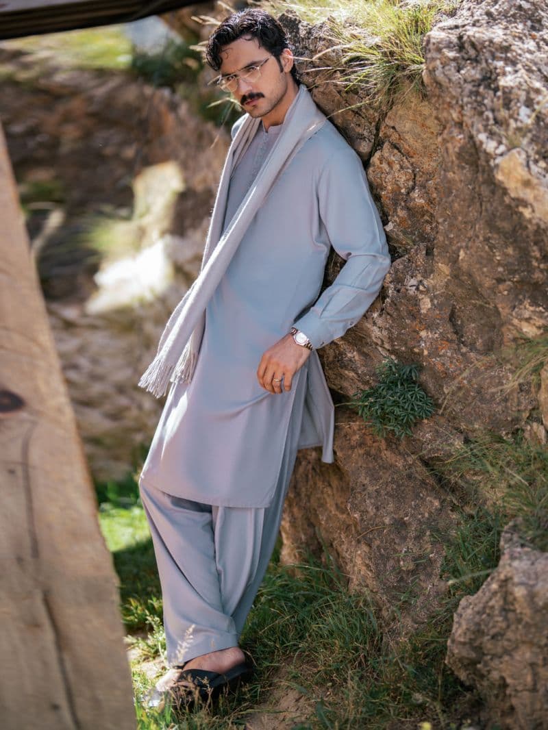 Light Blue Kameez Shalwar