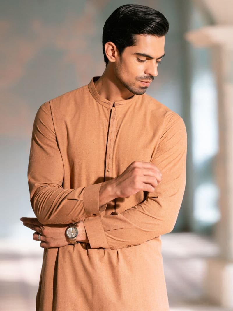 Light Brown Kameez Shalwar thumbnail