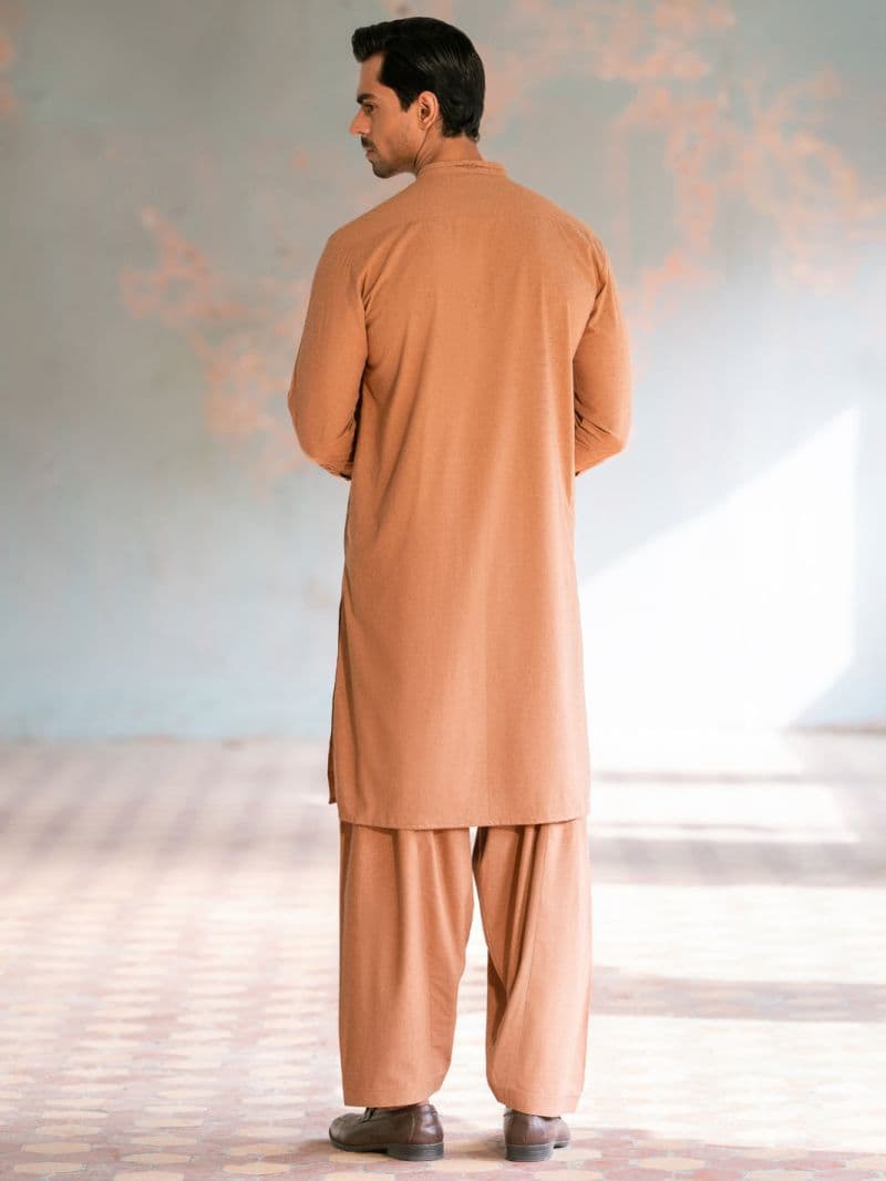 Light Brown Kameez Shalwar thumbnail