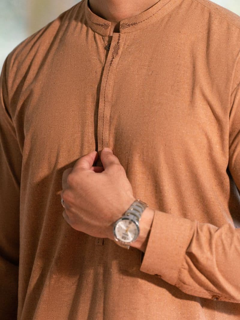 Light Brown Kameez Shalwar thumbnail