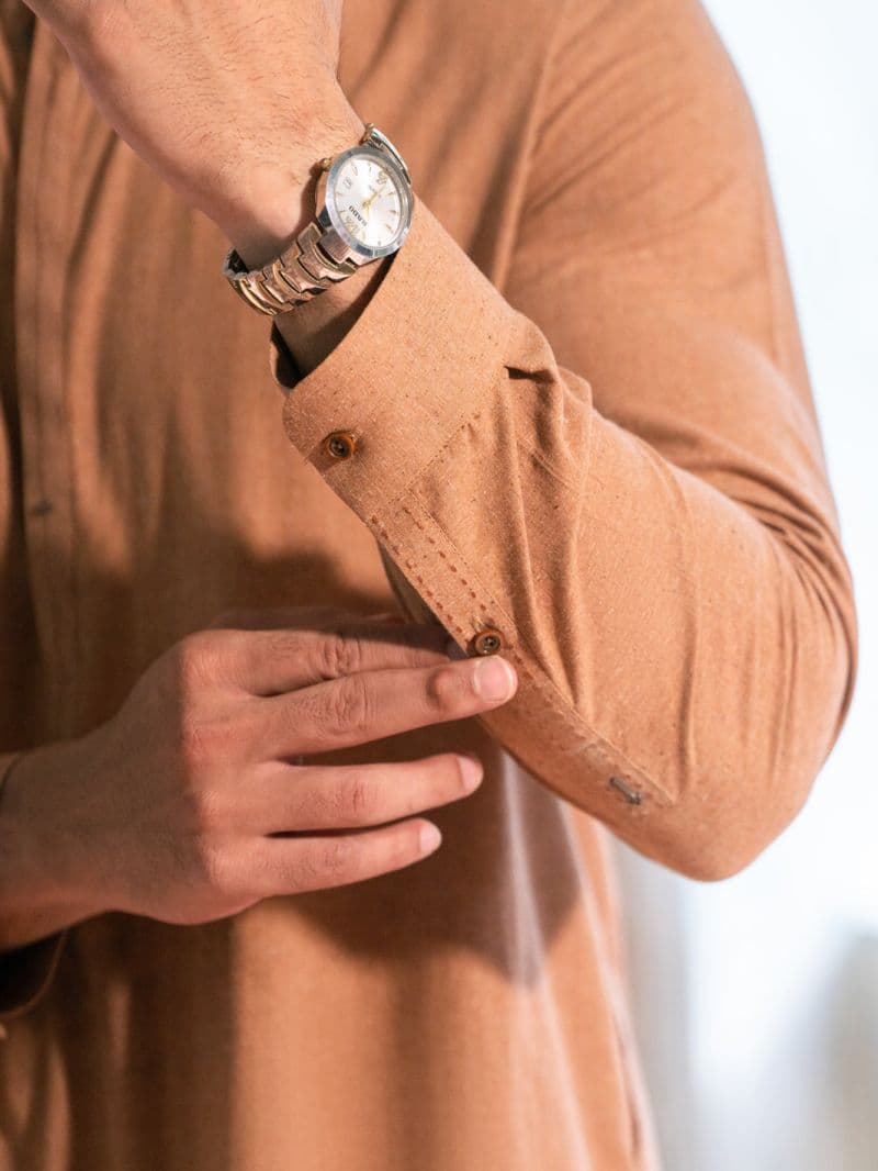 Light Brown Kameez Shalwar thumbnail