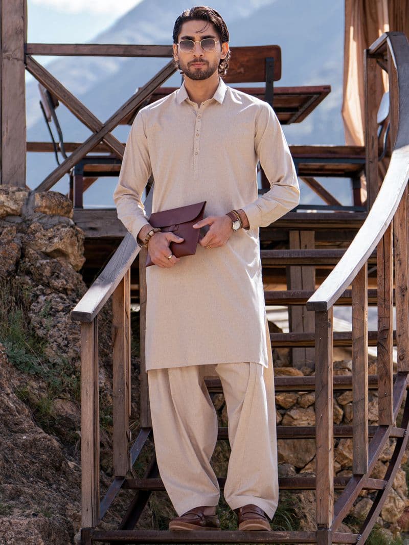 Beige Kameez Shalwar thumbnail