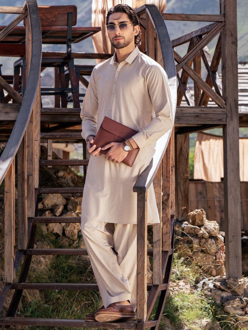 Beige Kameez Shalwar thumbnail