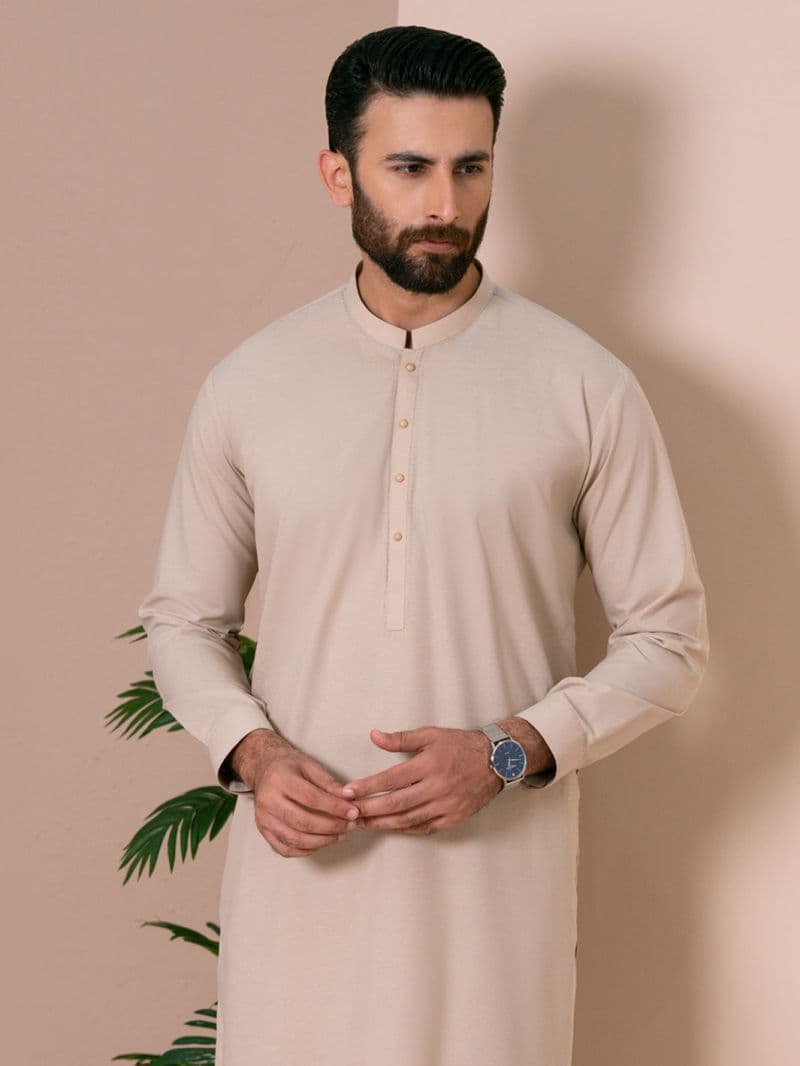 Beige Kameez Shalwar thumbnail