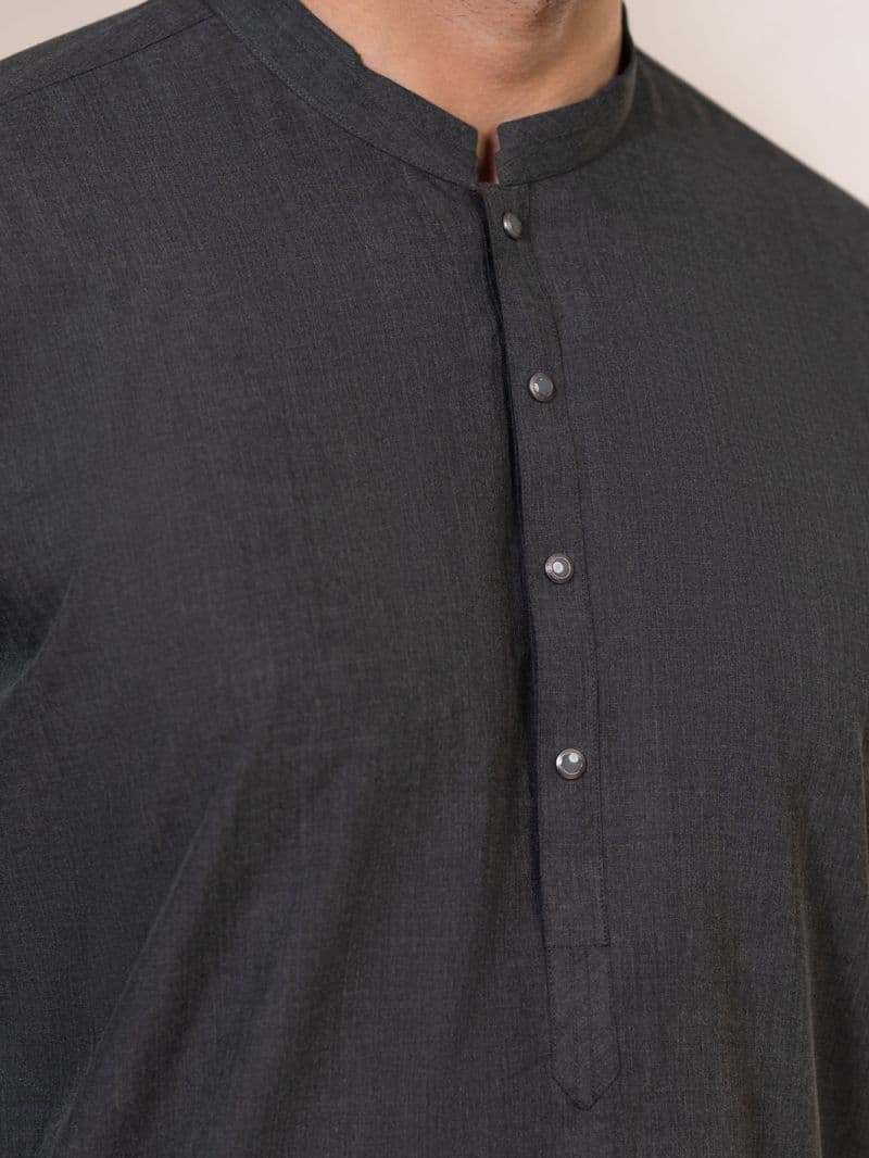 Charcoal Grey Kameez Shalwar