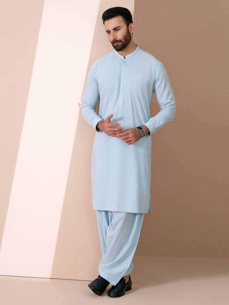 Light Blue Kameez Shalwar thumbnail
