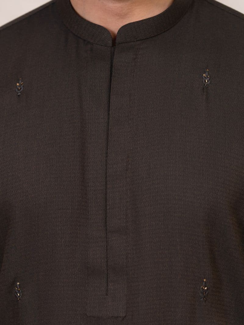 Dark Brown Kameez Shalwar thumbnail