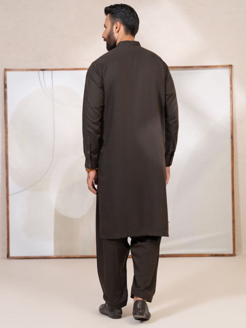 Dark Brown Kameez Shalwar thumbnail
