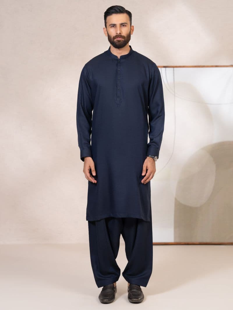 Navy Blue Kameez Shalwar thumbnail
