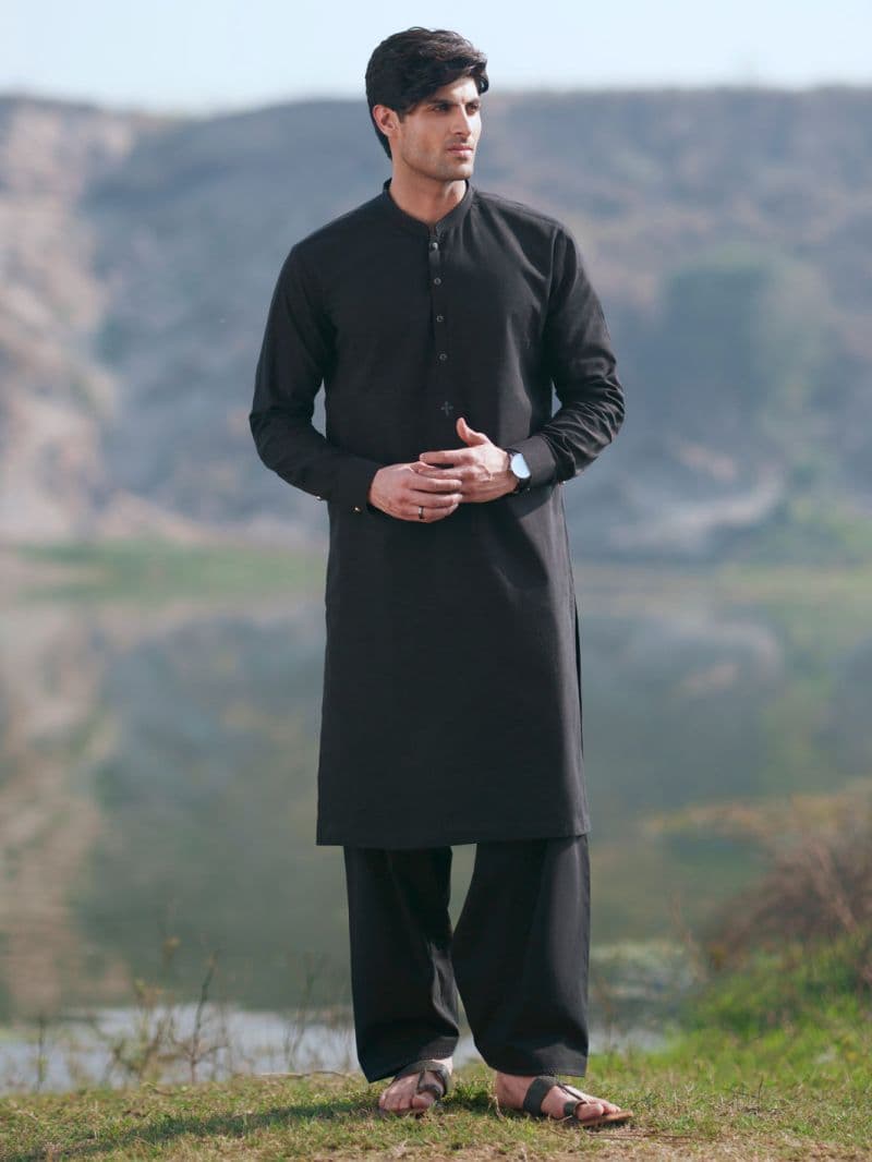 Black Cut & Sew Kameez Shalwar