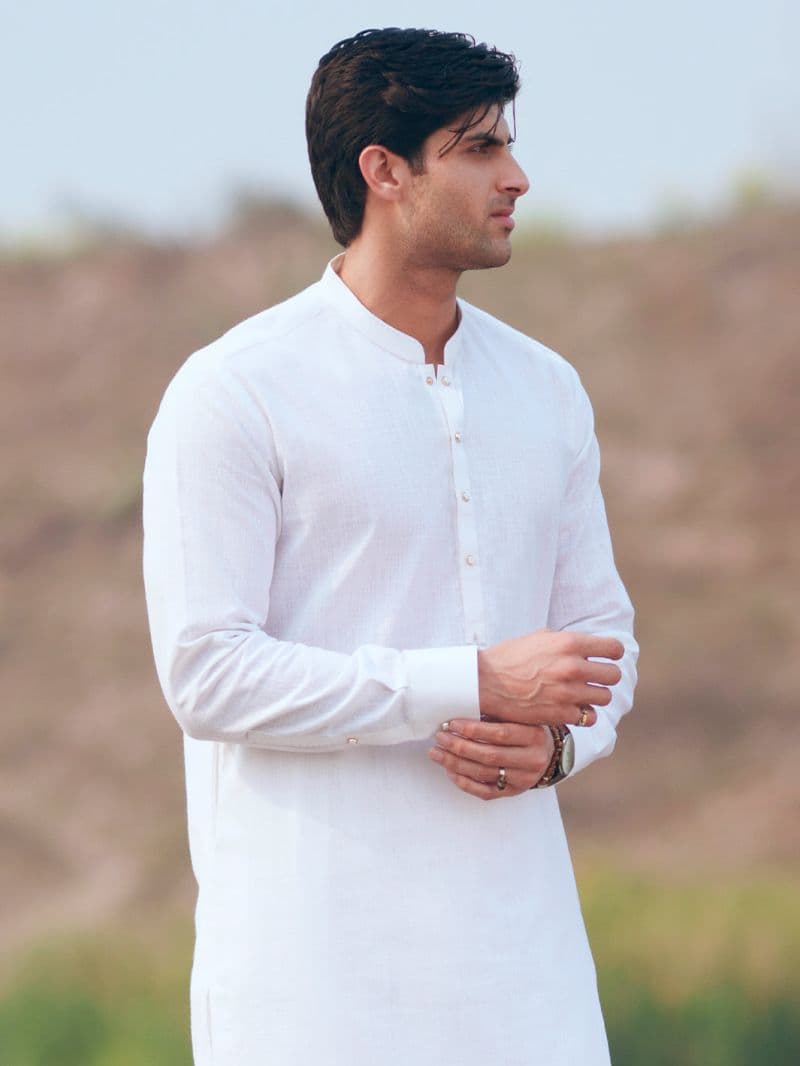 White Cut & Sew Kameez Shalwar