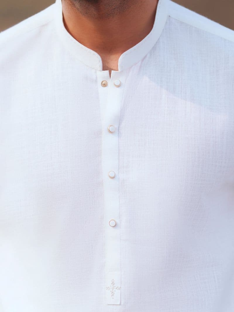 White Cut & Sew Kameez Shalwar