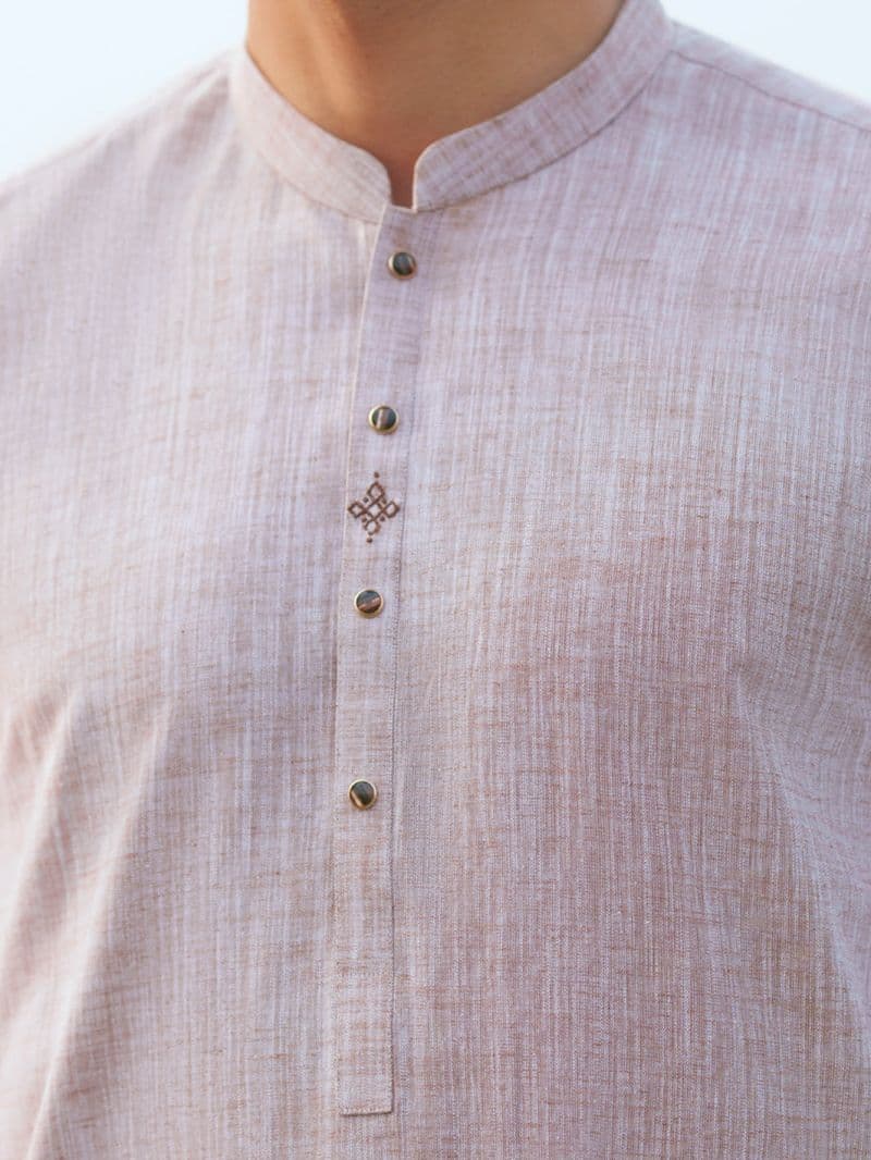 Beige Cut & Sew Kameez Shalwar