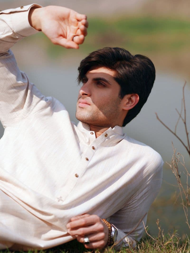 Beige Cut & Sew Kameez Shalwar thumbnail