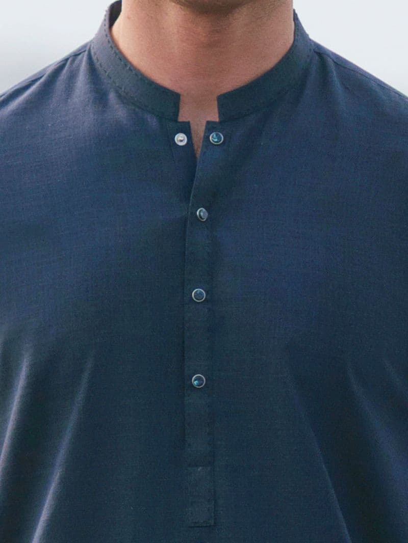 Dark Blue Cut & Sew Kameez Shalwar thumbnail