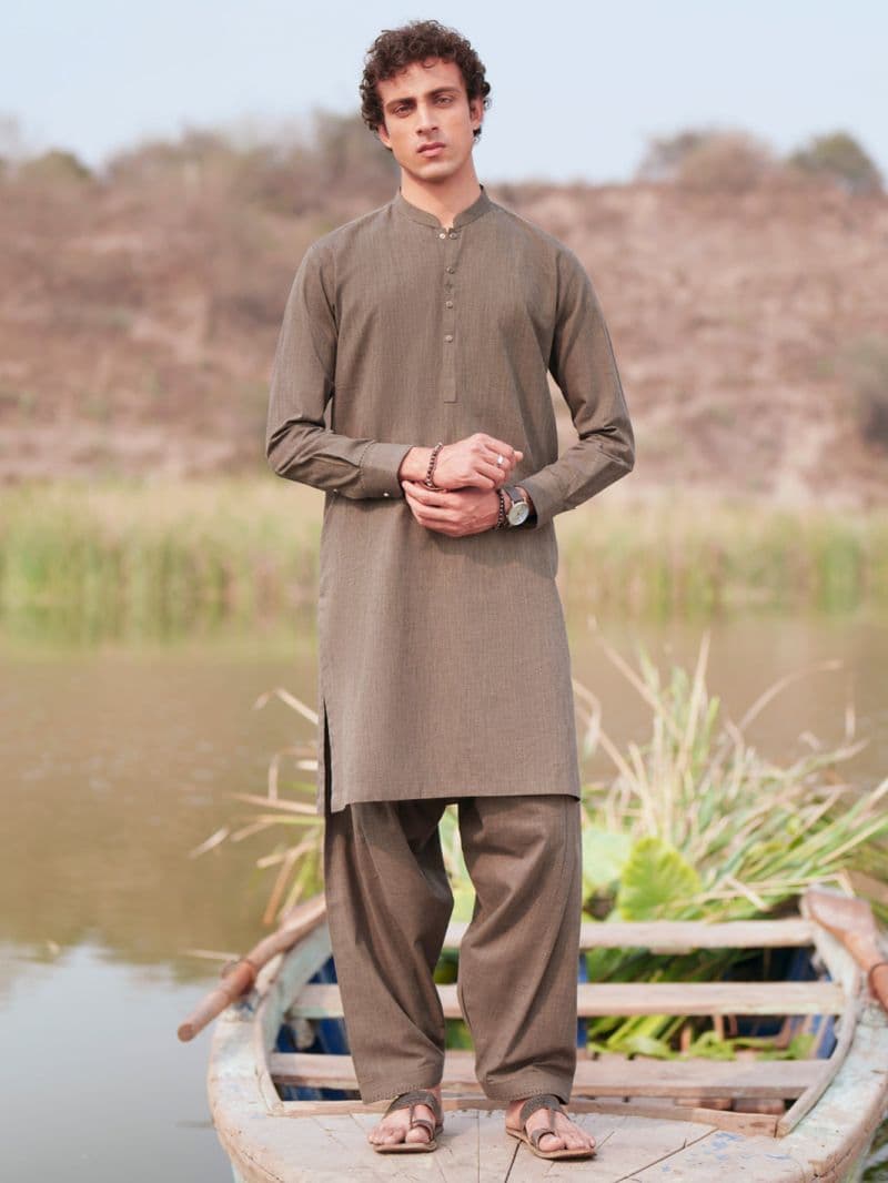 Green Cut & Sew Kameez Shalwar