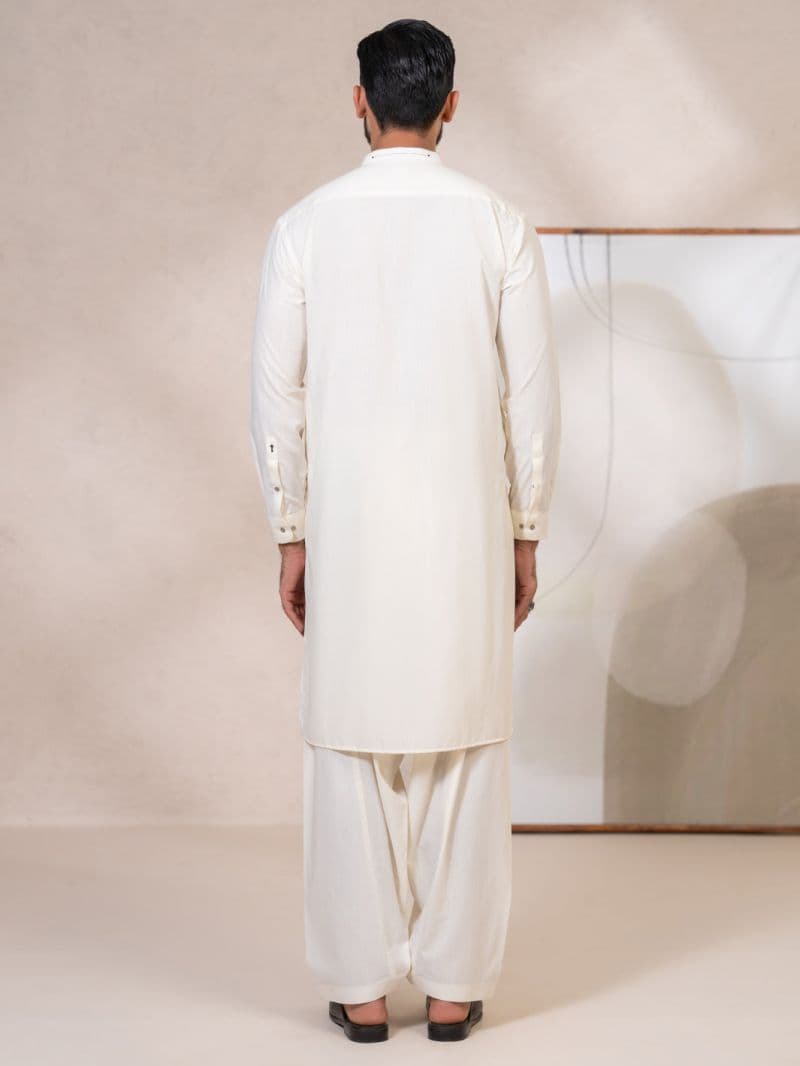 Cream Cut & Sew Kameez Shalwar thumbnail