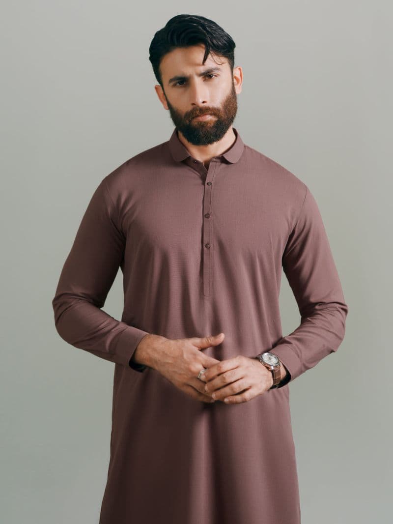 Tea Pink Cut & Sew Kameez Shalwar thumbnail