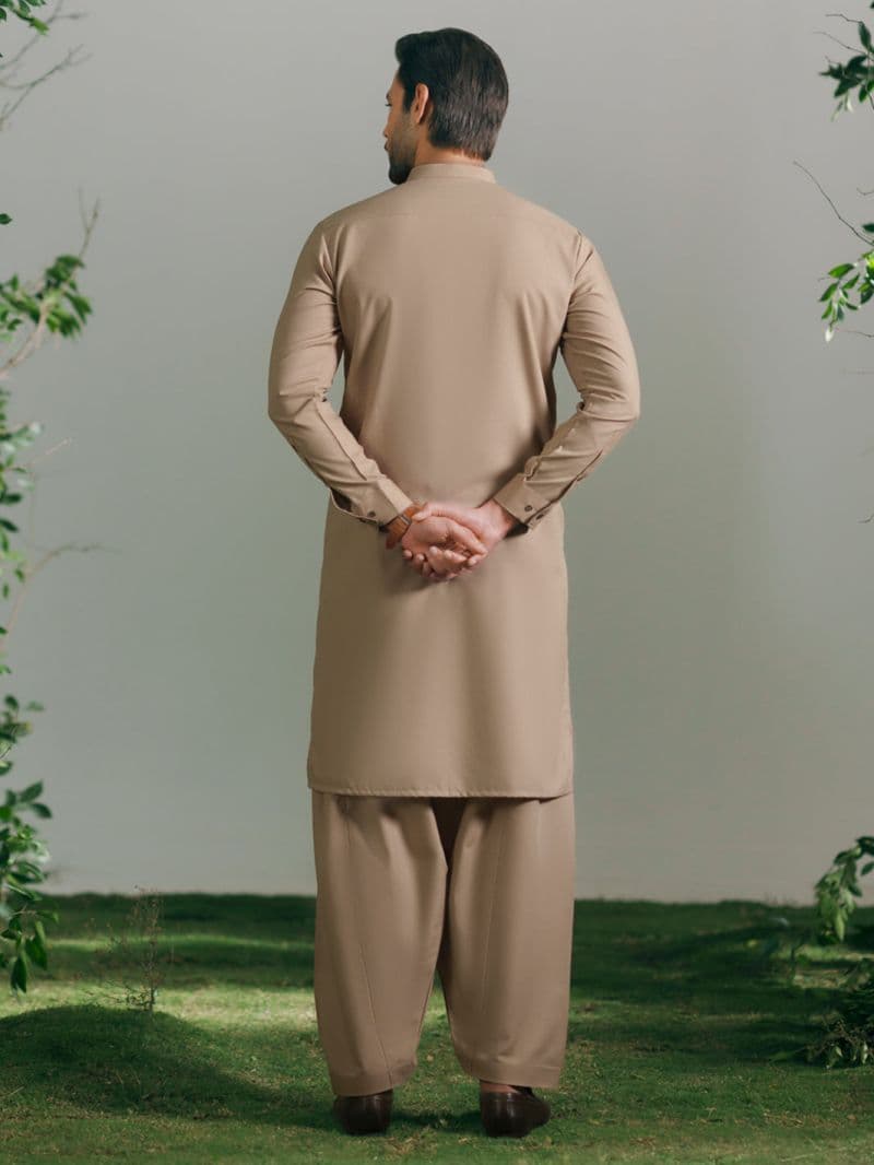 Beige Cut & Sew Kameez Shalwar thumbnail