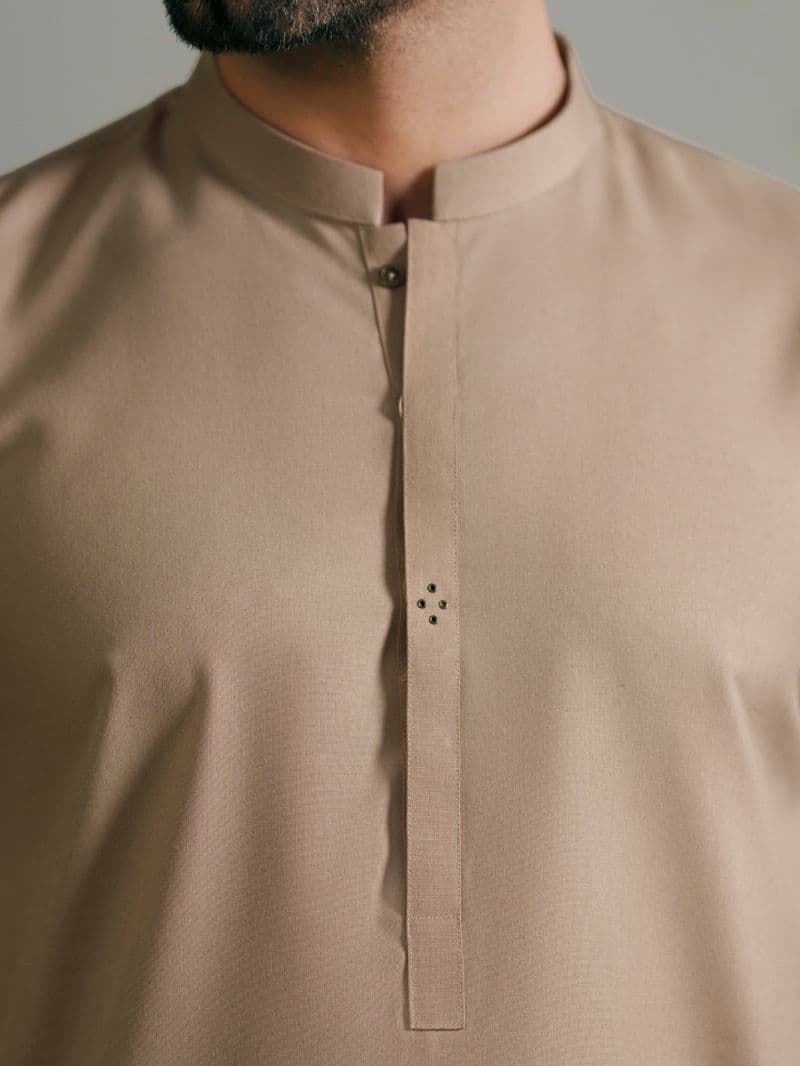 Beige Cut & Sew Kameez Shalwar thumbnail