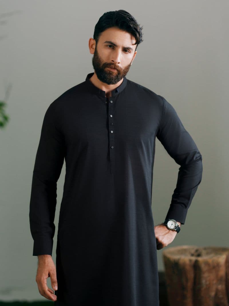 Black Cut & Sew Kameez Shalwar thumbnail