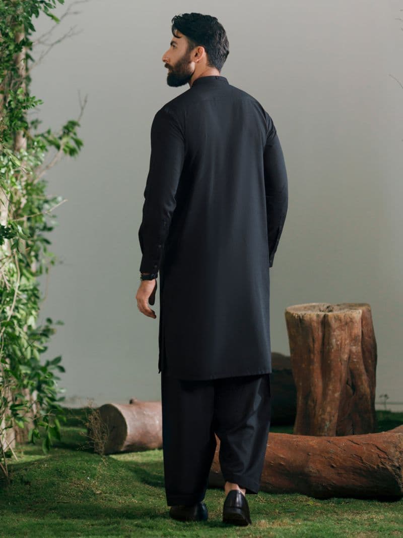 Black Cut & Sew Kameez Shalwar thumbnail