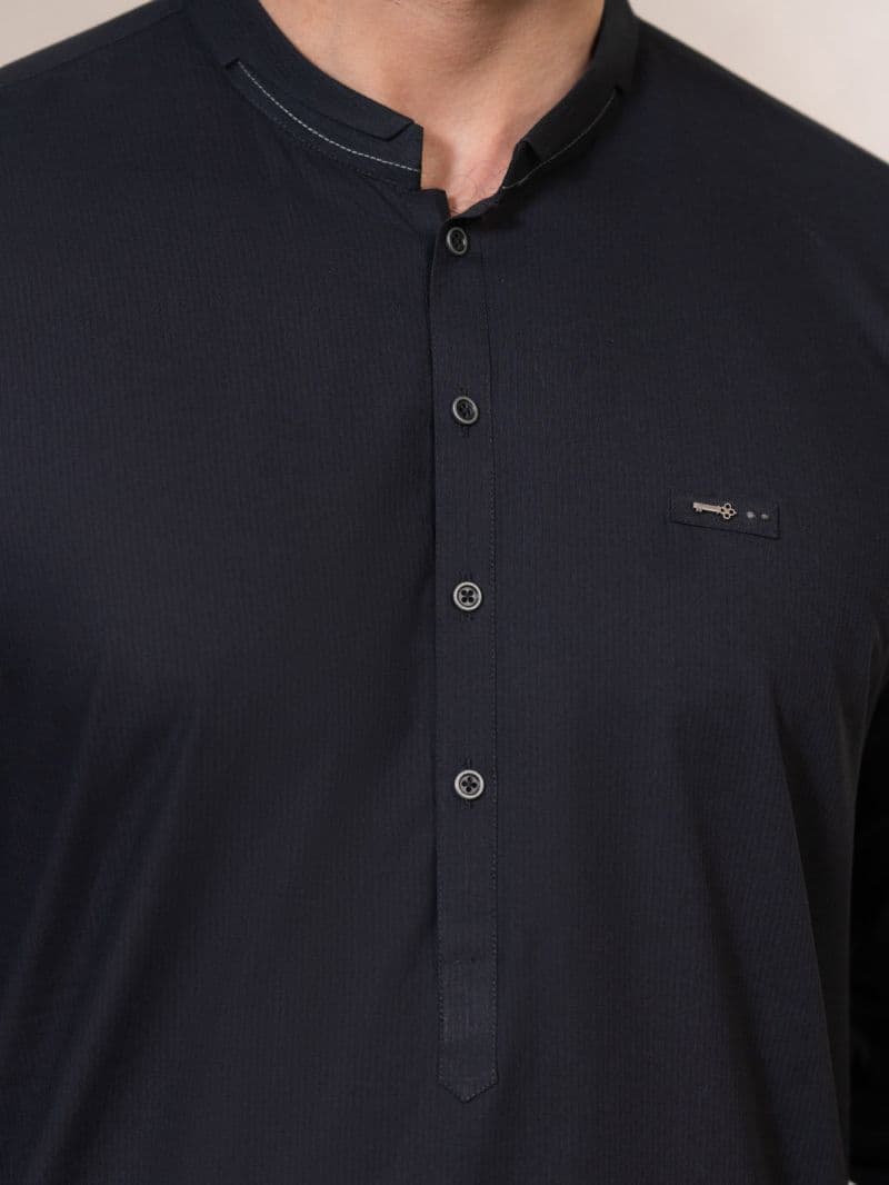 Black Cotton Cut & Sew Kameez Shalwar thumbnail