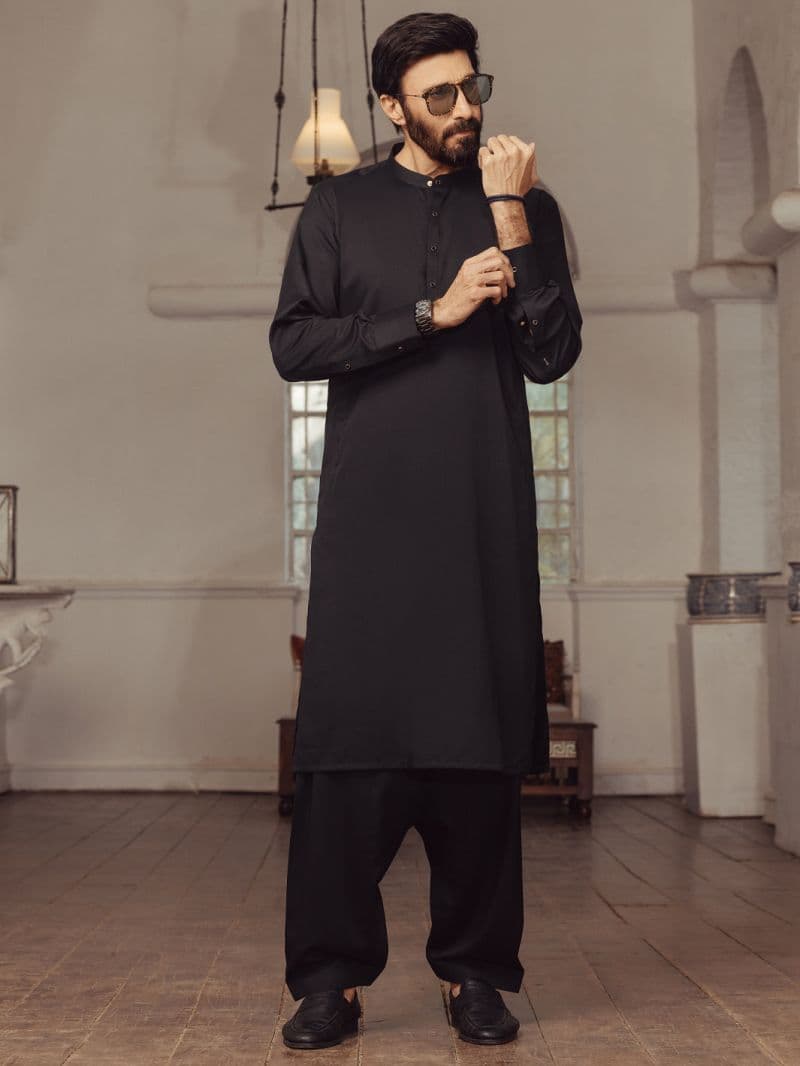 Black Plain Kameez Shalwar thumbnail