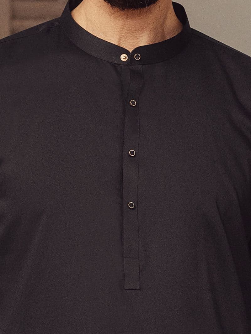 Black Plain Kameez Shalwar thumbnail