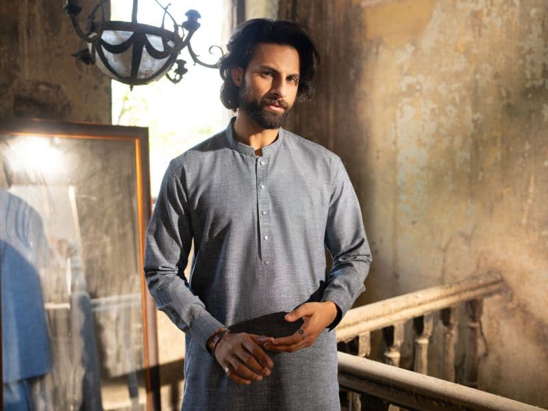 Ice Blue Cut & Sew Kameez Shalwar thumbnail