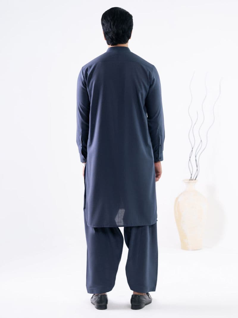 Bluish Grey Cut & Sew Kameez Shalwar thumbnail