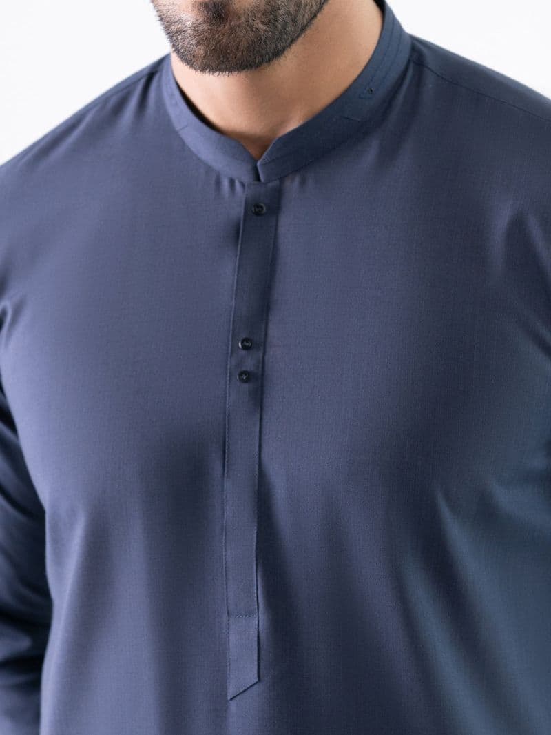 Bluish Grey Cut & Sew Kameez Shalwar thumbnail