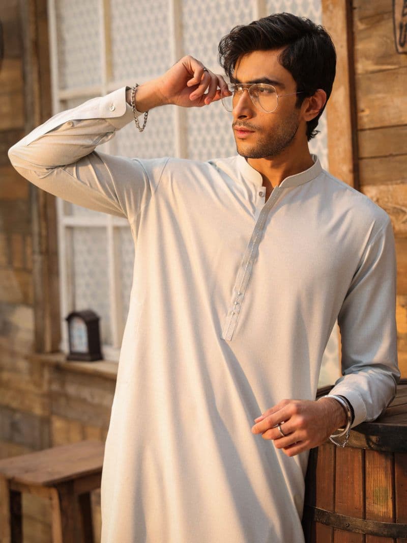 Light Blue Cut & Sew Kameez Shalwar thumbnail