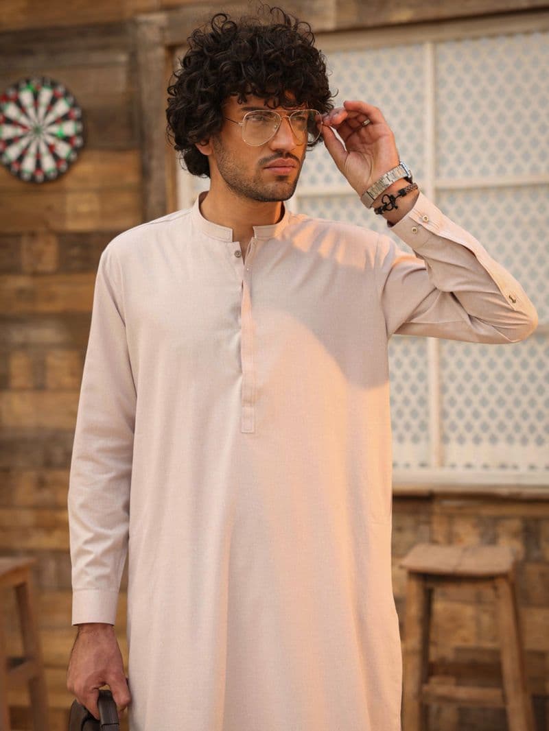 Tea Pink Cut & Sew Kameez Shalwar thumbnail