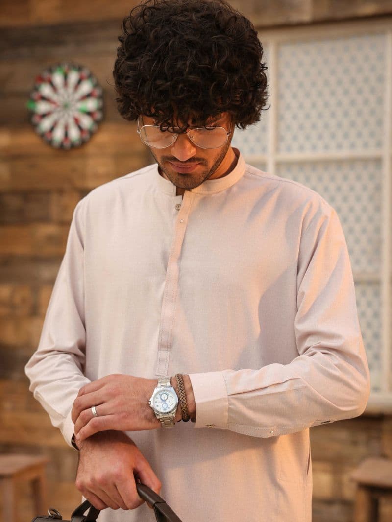 Tea Pink Cut & Sew Kameez Shalwar thumbnail