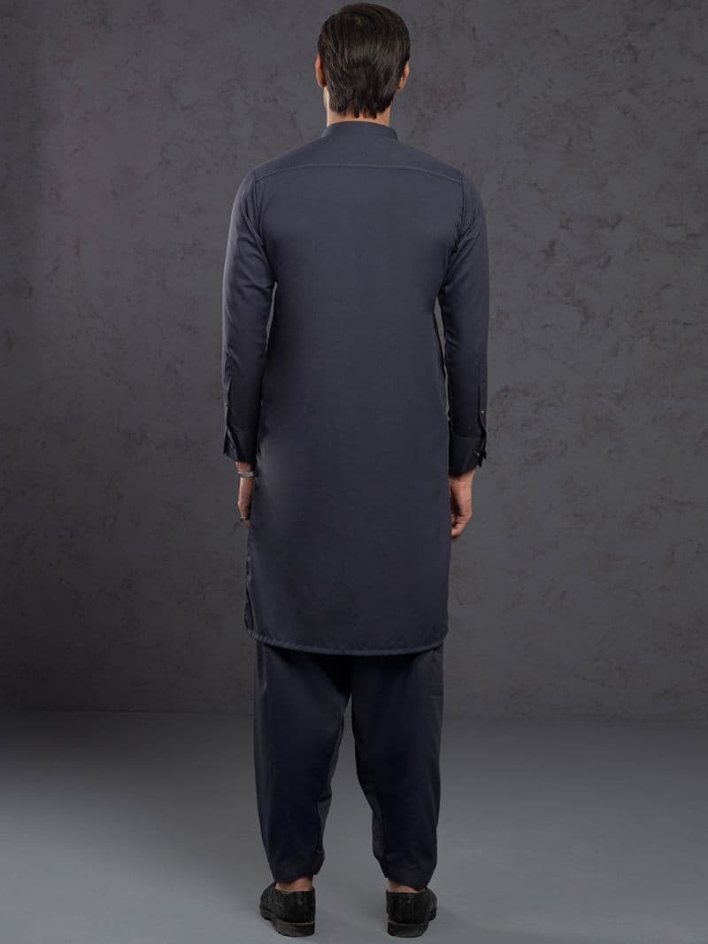 Grey Plain Kameez Shalwar thumbnail