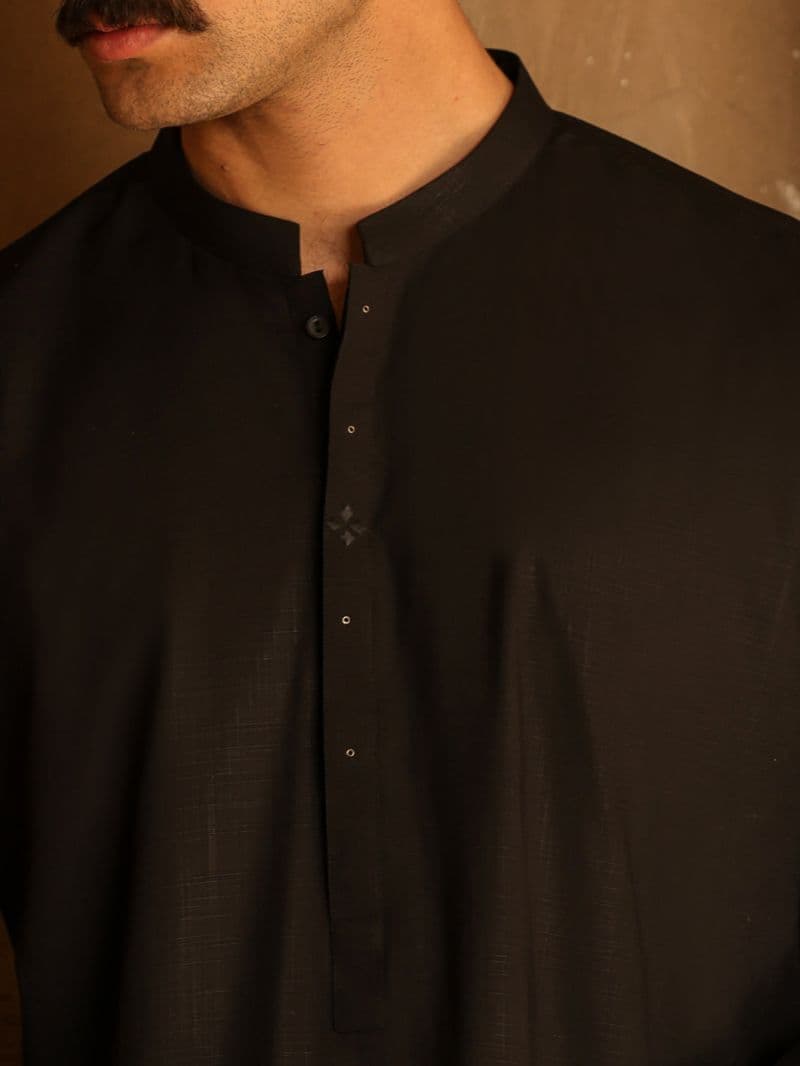 Black Cut & Sew Kameez Shalwar thumbnail