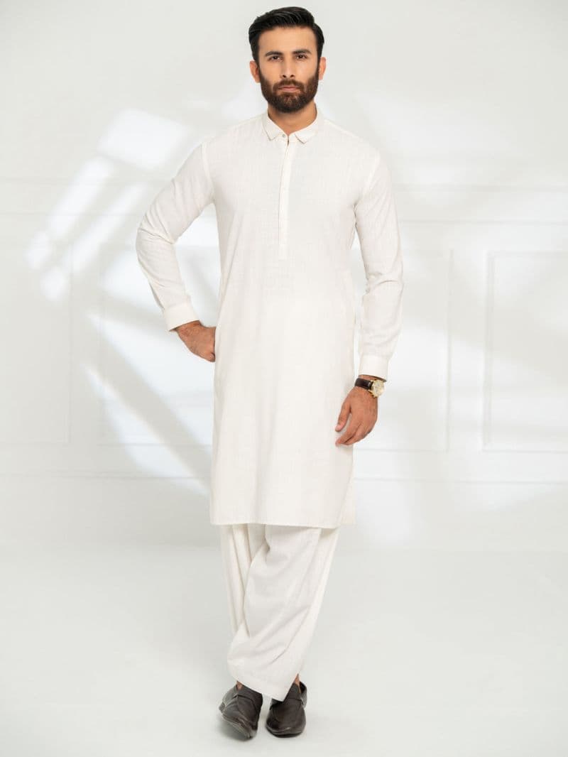 White Cut & Sew Kameez Shalwar thumbnail