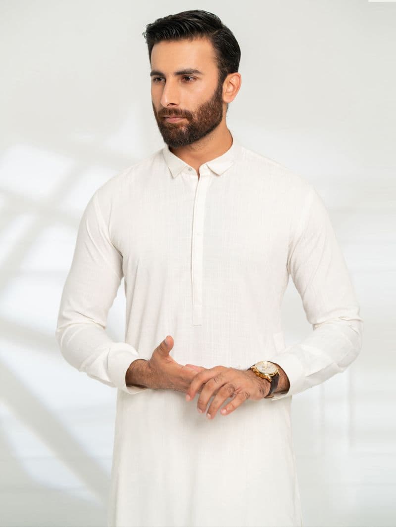 White Cut & Sew Kameez Shalwar thumbnail