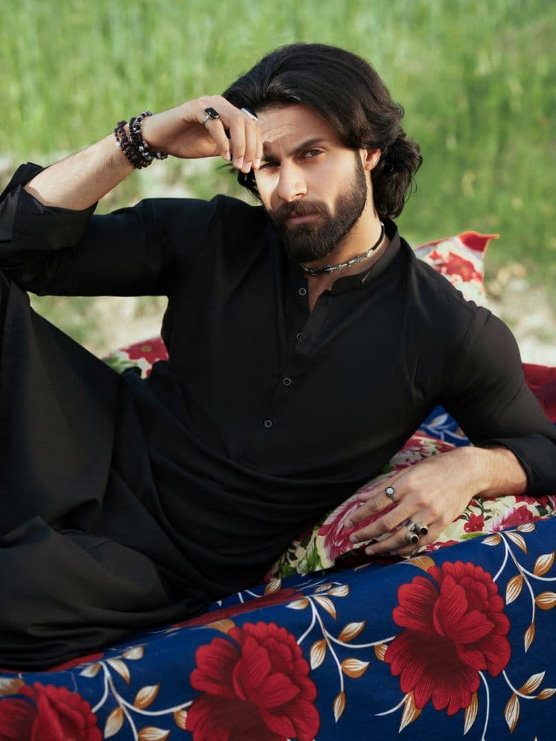 Black Blended Kameez Shalwar