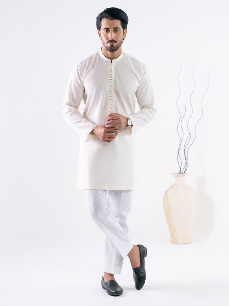 White Cotton Kurta