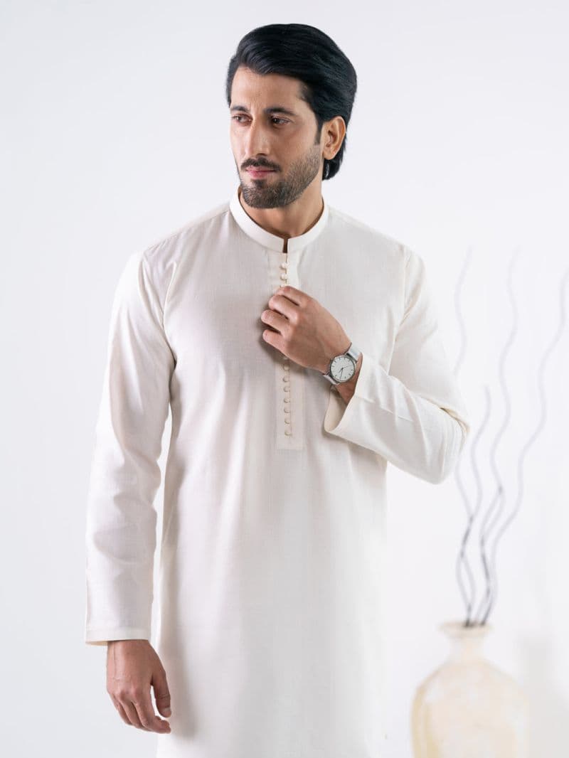 White Cotton Kurta
