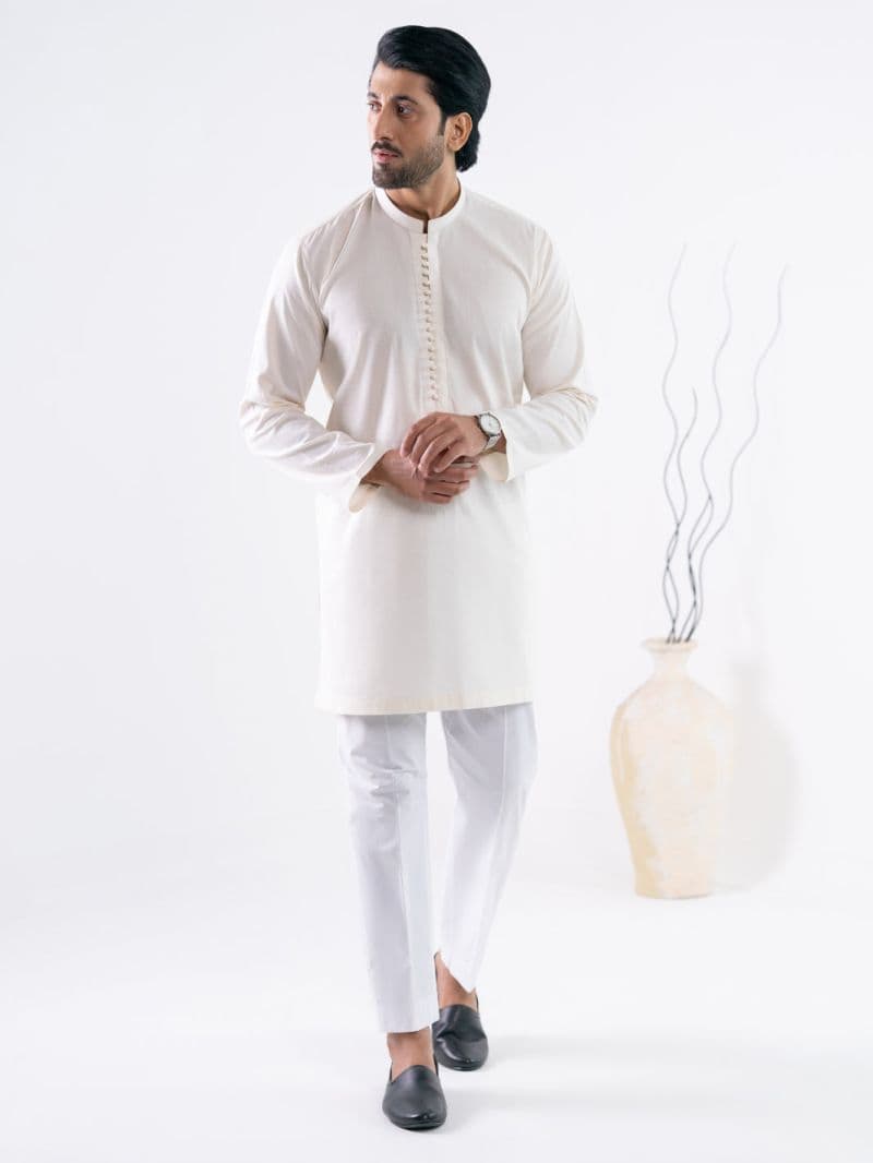 White Cotton Kurta