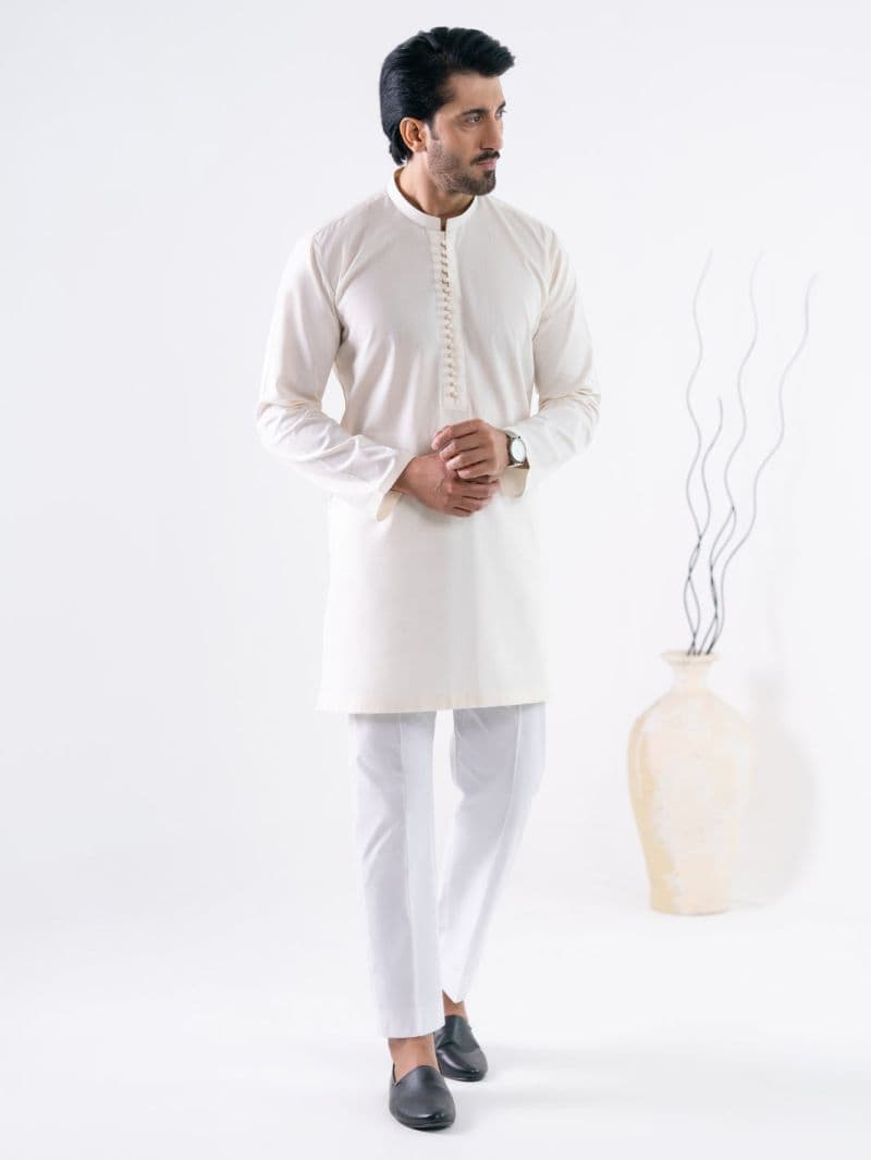 White Cotton Kurta