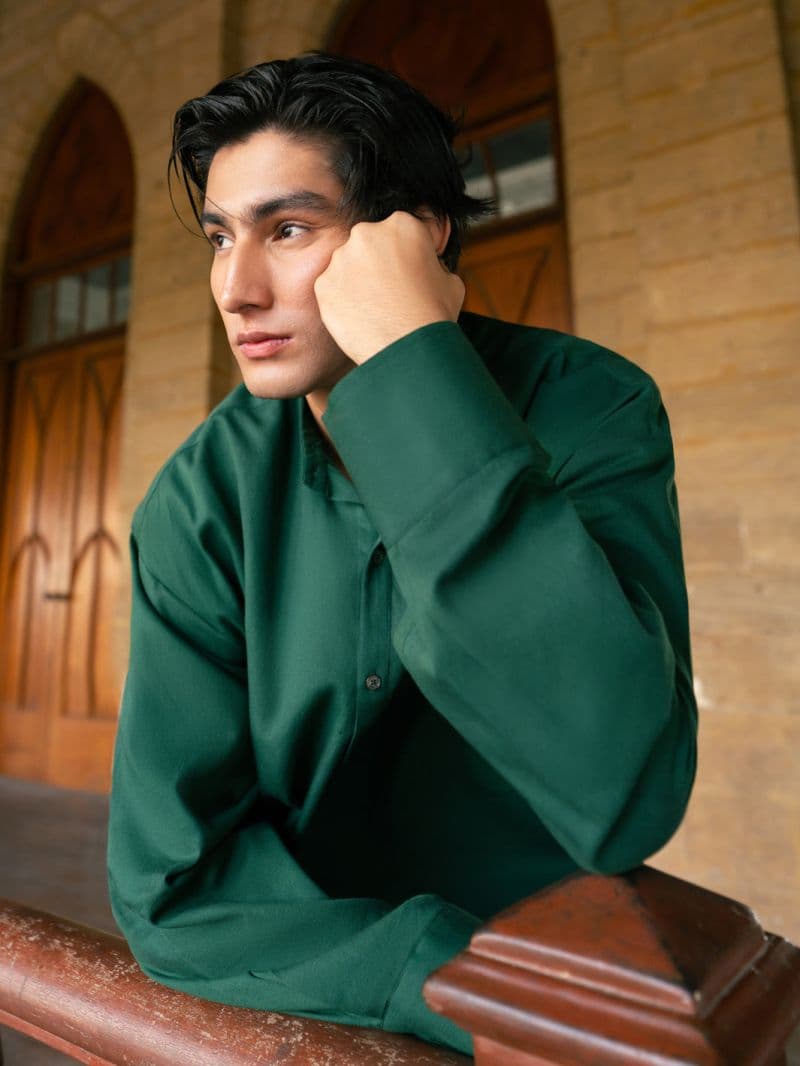 Green Cotton Cuts & Sew Kurta thumbnail
