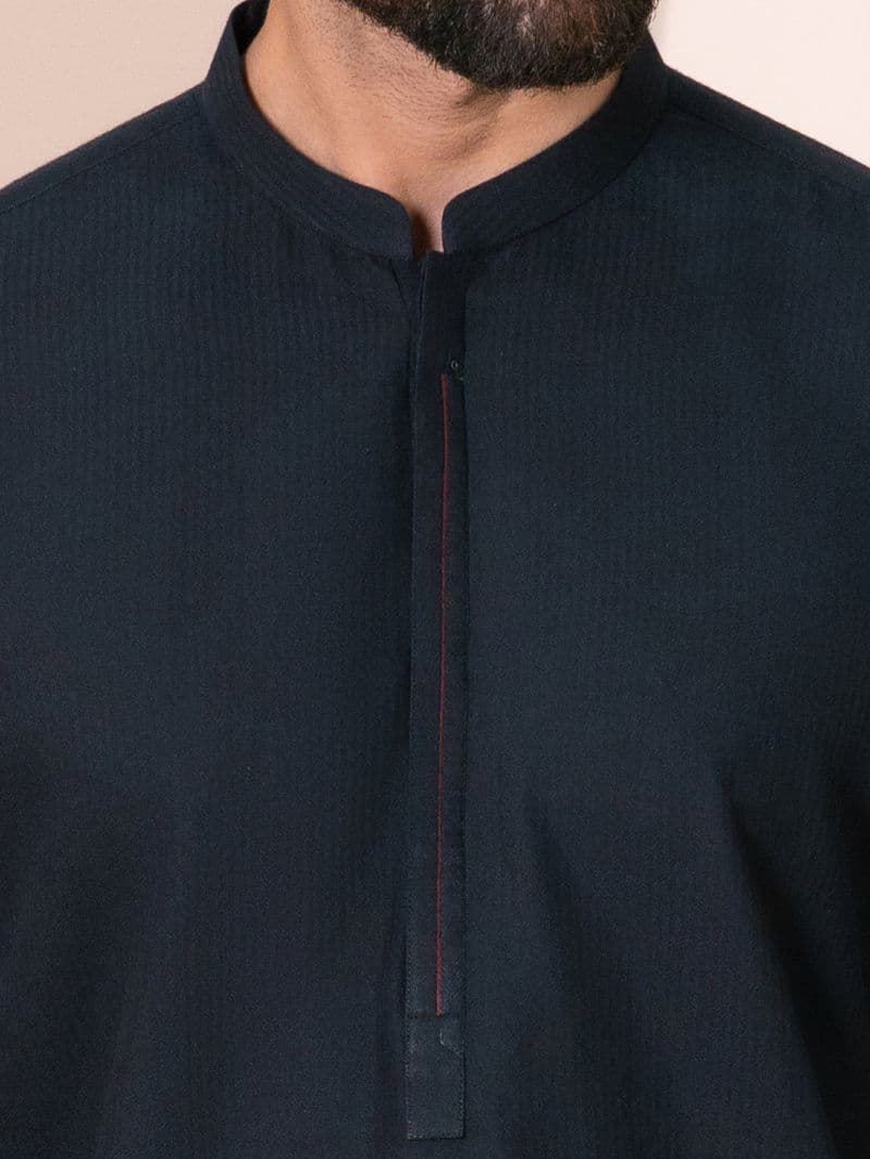 Black Cotton Kurta