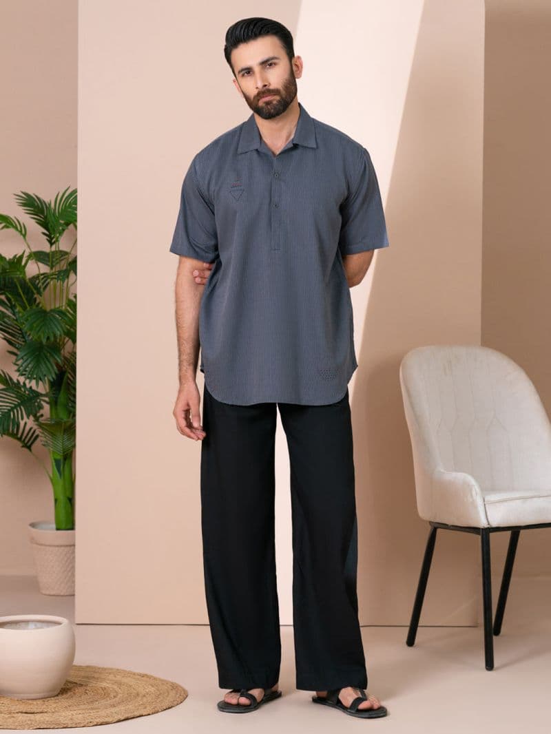 Grey Cut & Sew Kurta thumbnail