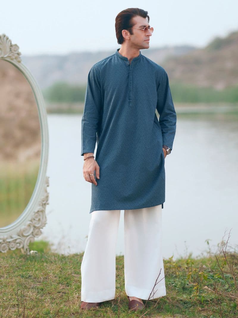 Green Cotton Formal Kurta thumbnail