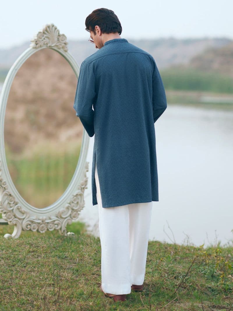 Green Cotton Formal Kurta thumbnail